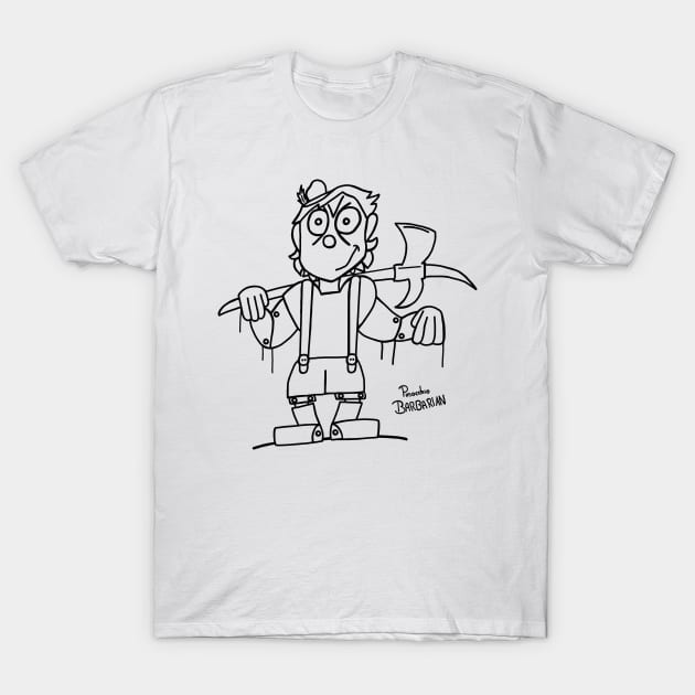 Pinocchio as a barbarian T-Shirt by JatoLino